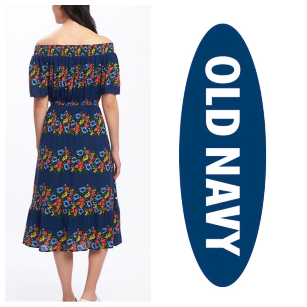 Old Navy Off the Shoulder Crinkle Gauze Dress Size M-Tall - Picture 2 of 7
